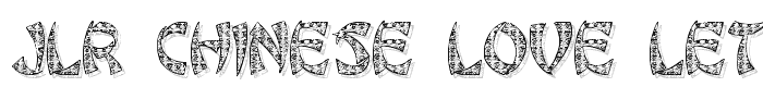 JLR Chinese Love Letters font